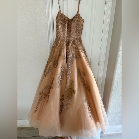 Sherri Hill Champagne Gown – Size 4 – Worn Once - Picture 6 of 6